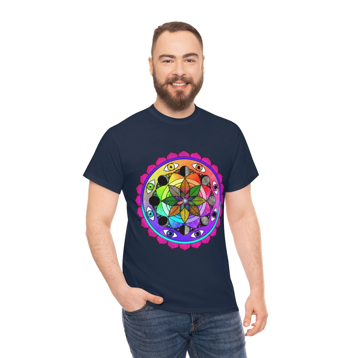 Rainbow Vision Mandala Cotton Shirt