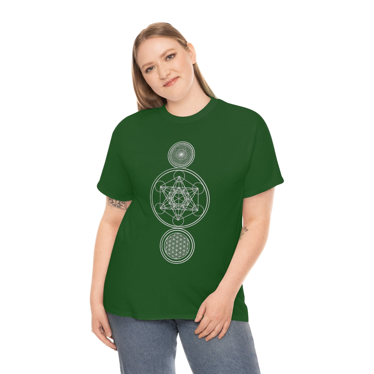 Sacred Geometry Black Cotton Shirt