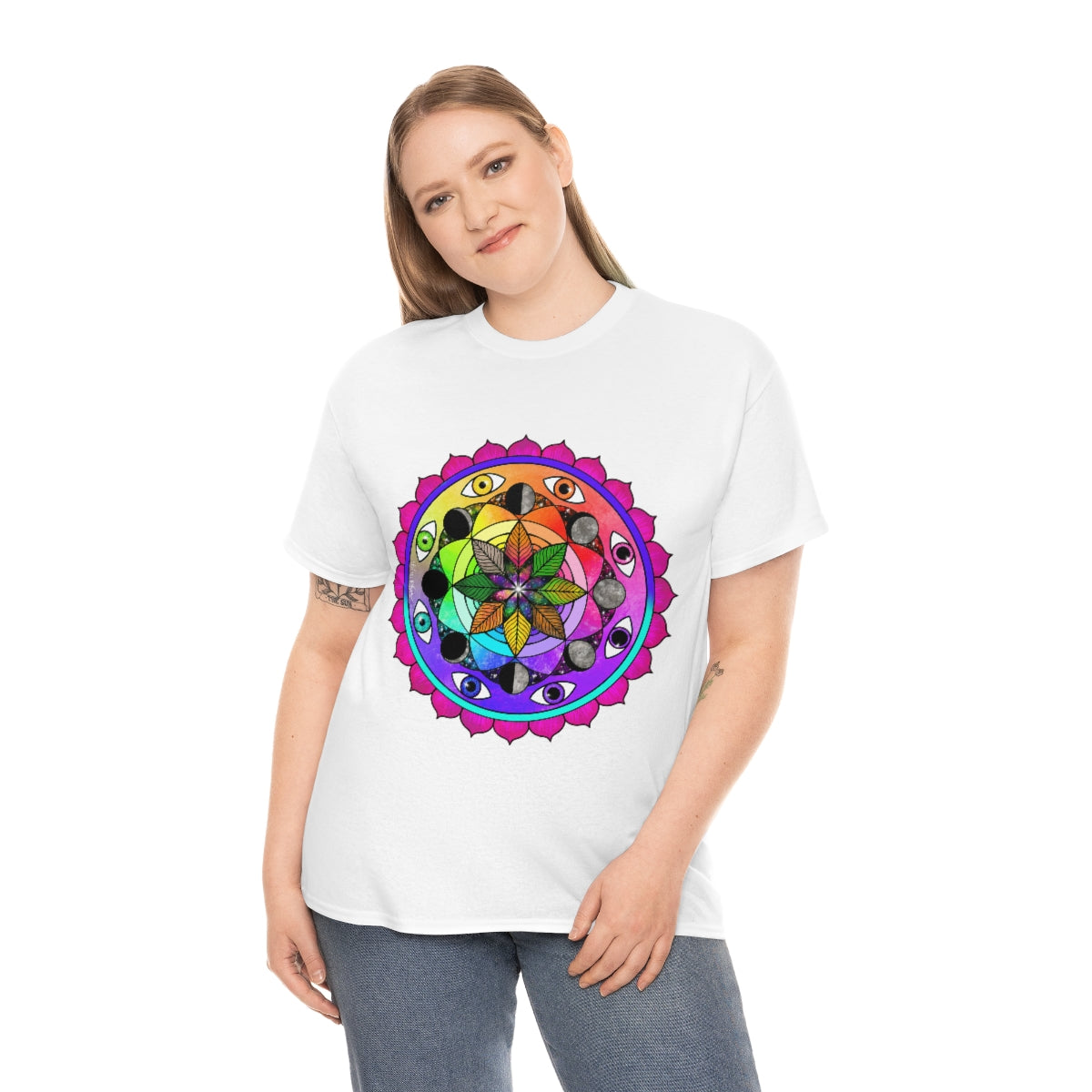 Rainbow Vision Mandala Cotton Shirt