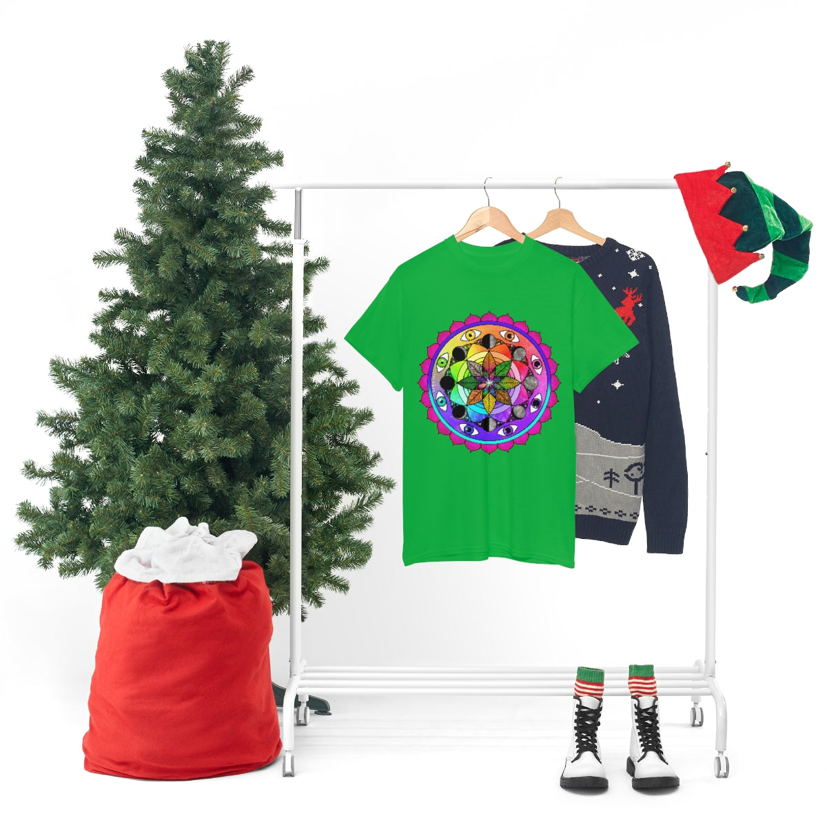 Rainbow Vision Mandala Cotton Shirt