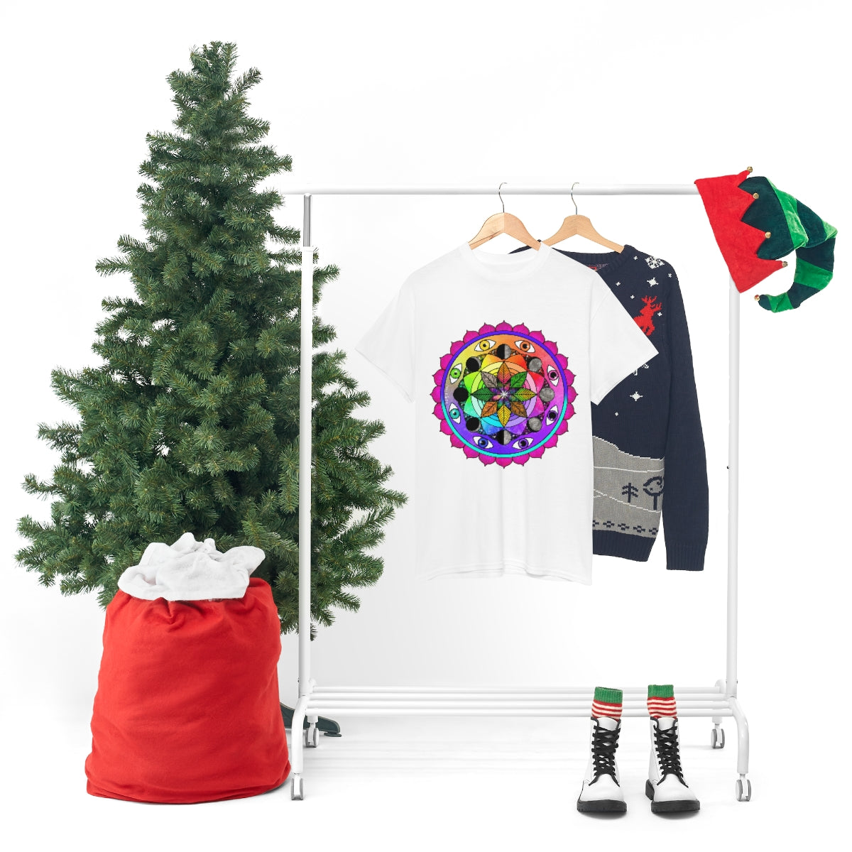 Rainbow Vision Mandala Cotton Shirt