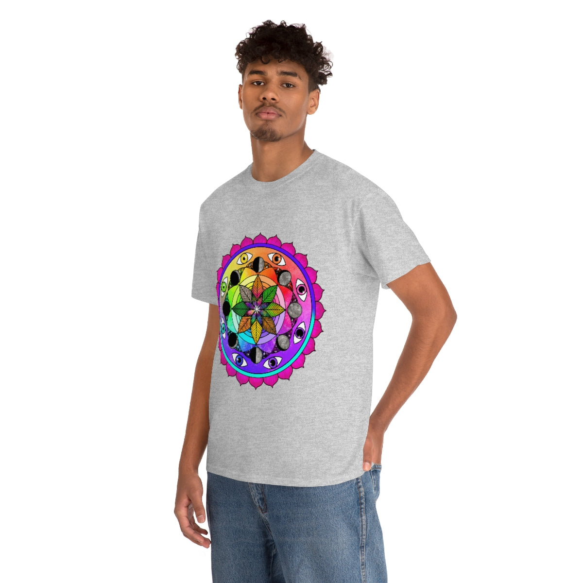 Rainbow Vision Mandala Cotton Shirt