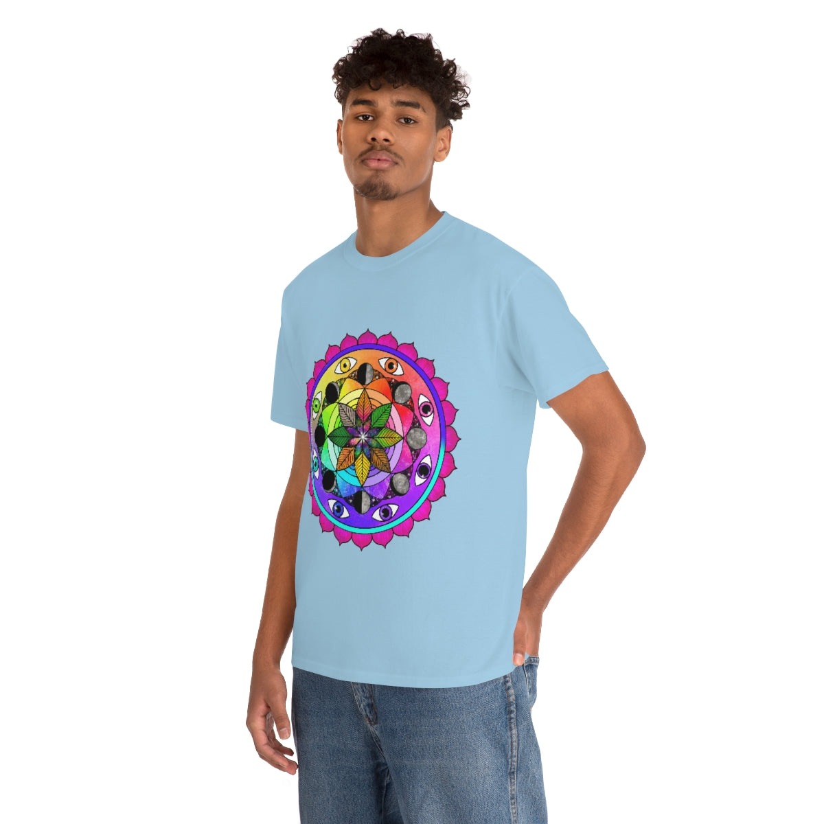 Rainbow Vision Mandala Cotton Shirt