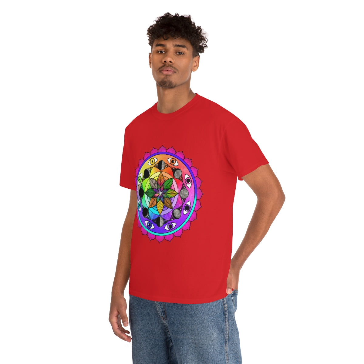 Rainbow Vision Mandala Cotton Shirt