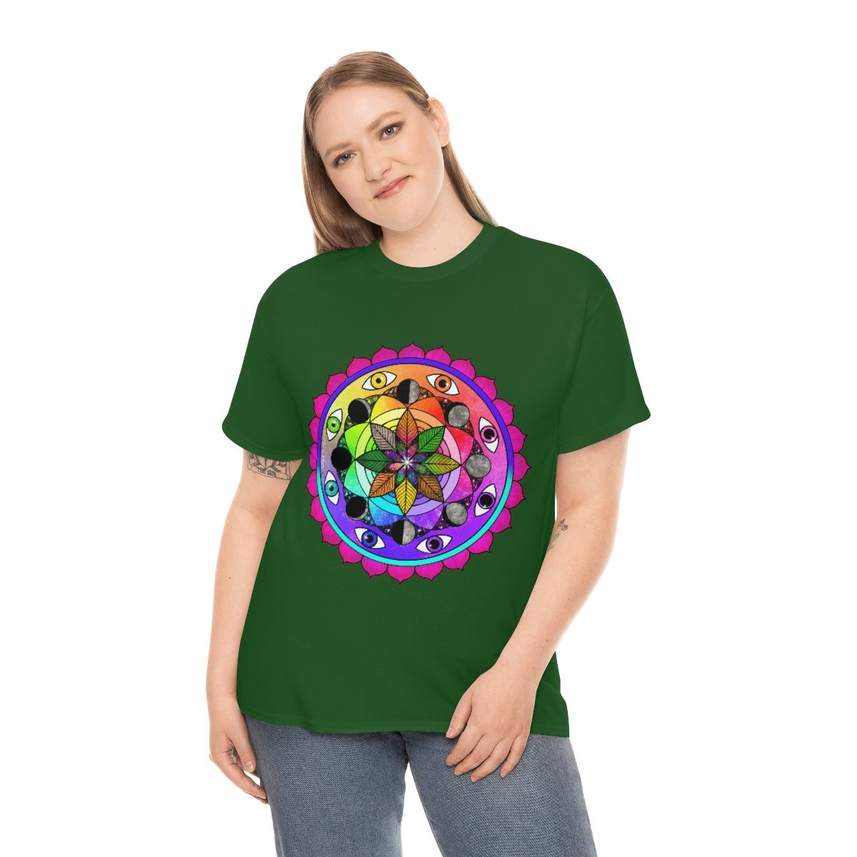 Rainbow Vision Mandala Cotton Shirt