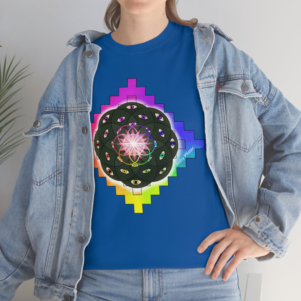 Geometric Cactus Heavy Cotton Tee
