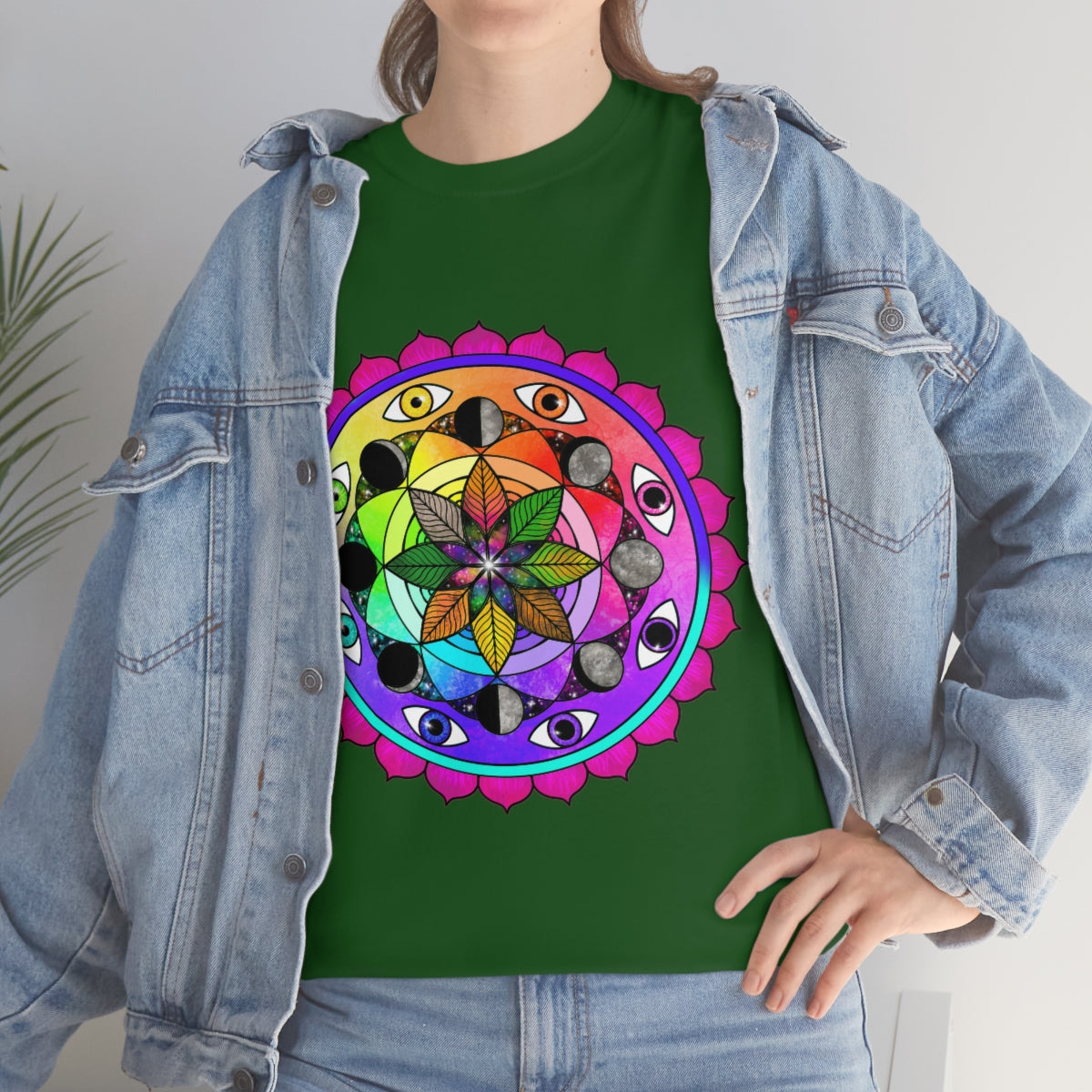 Rainbow Vision Mandala Cotton Shirt