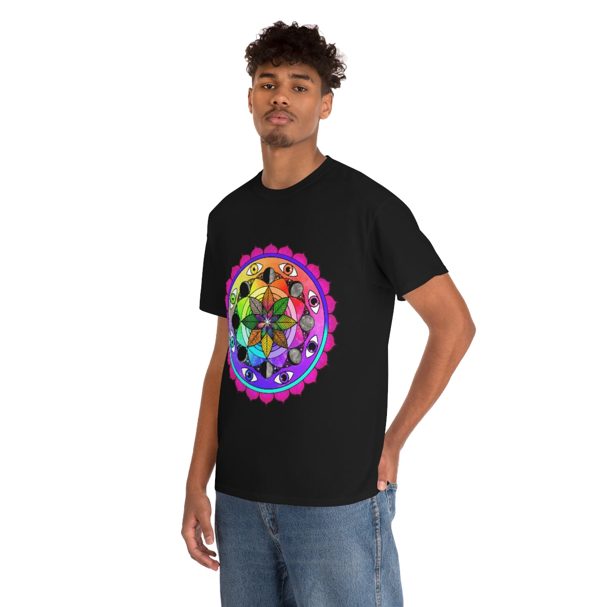 Rainbow Vision Mandala Cotton Shirt