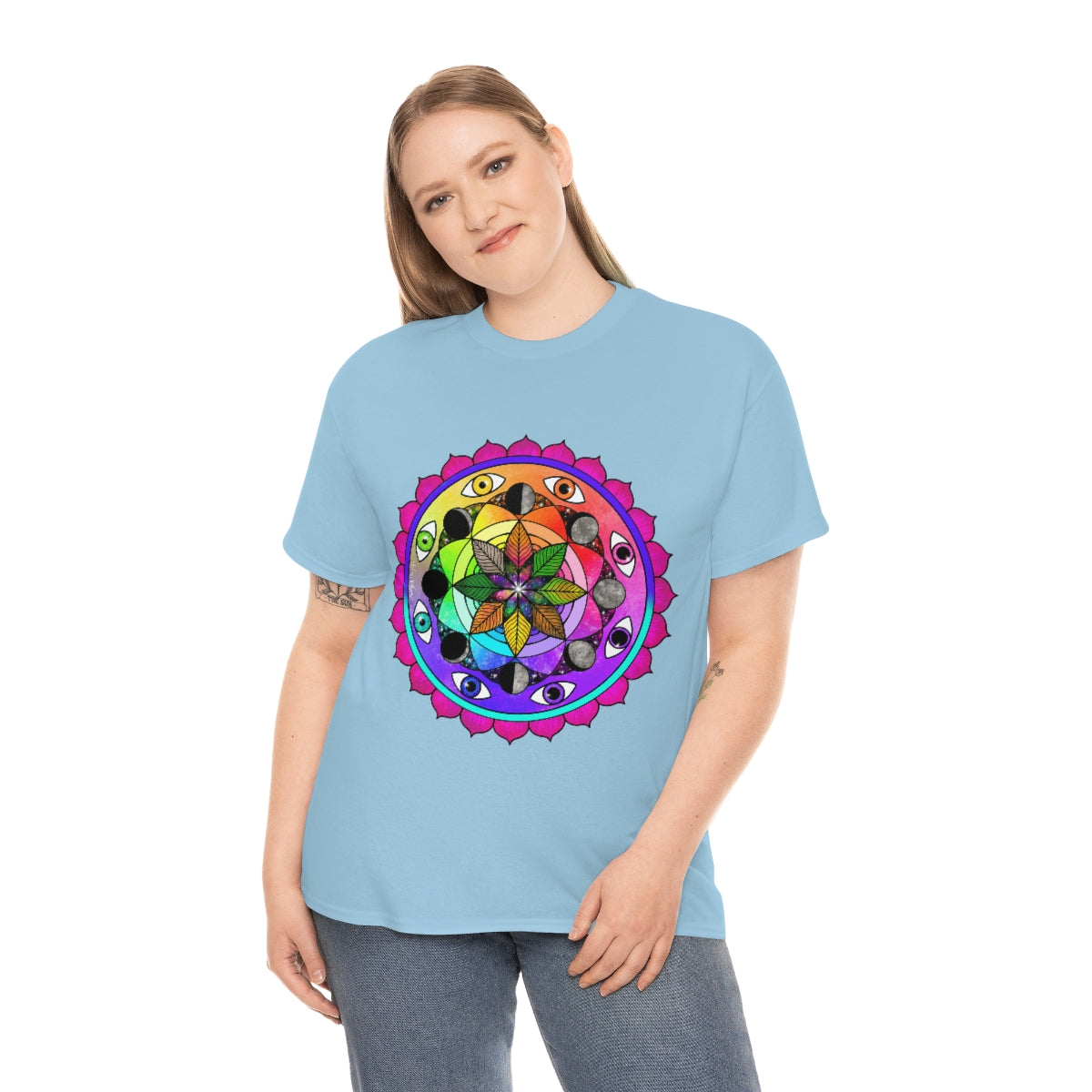 Rainbow Vision Mandala Cotton Shirt