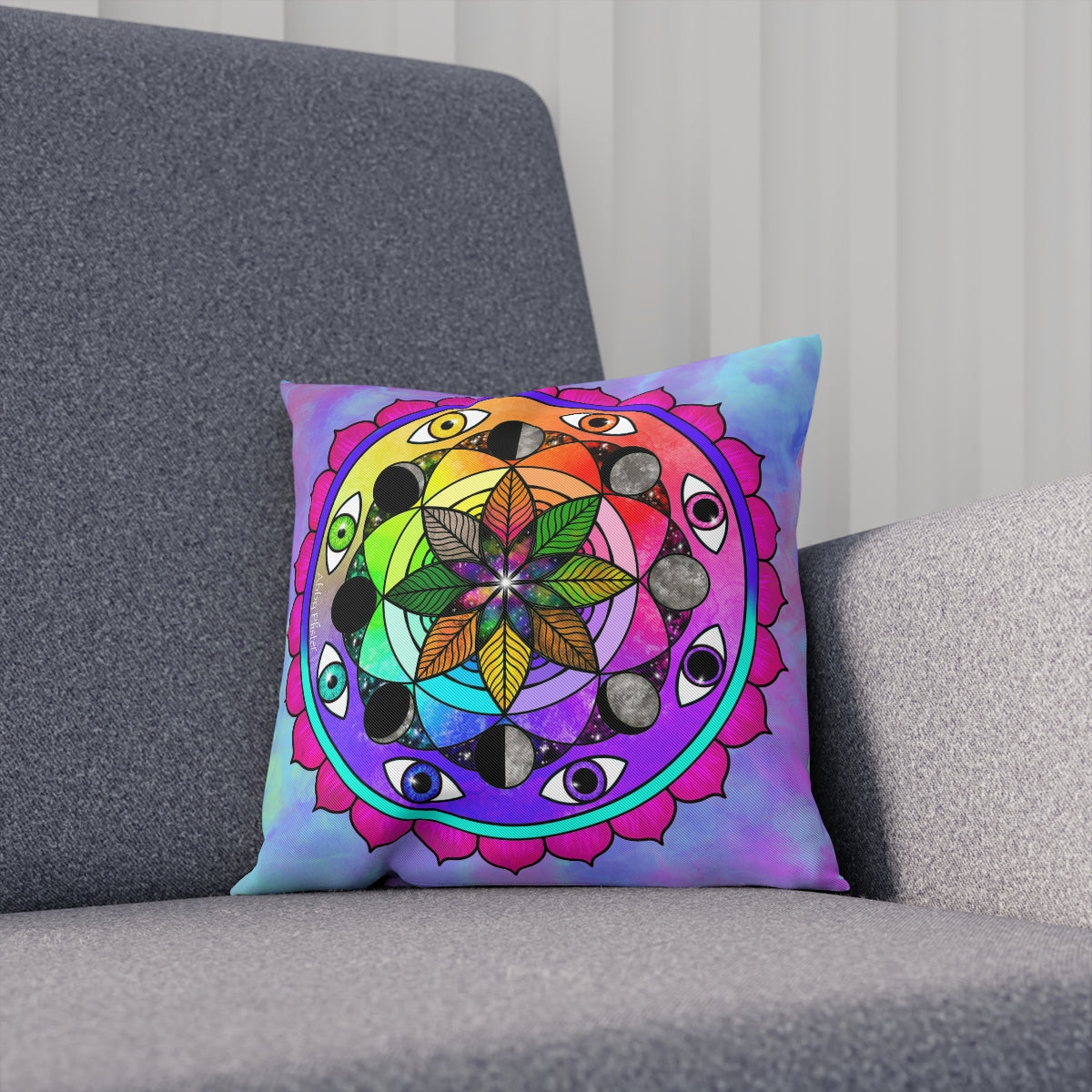 Rainbow Vision Mandala Cushion