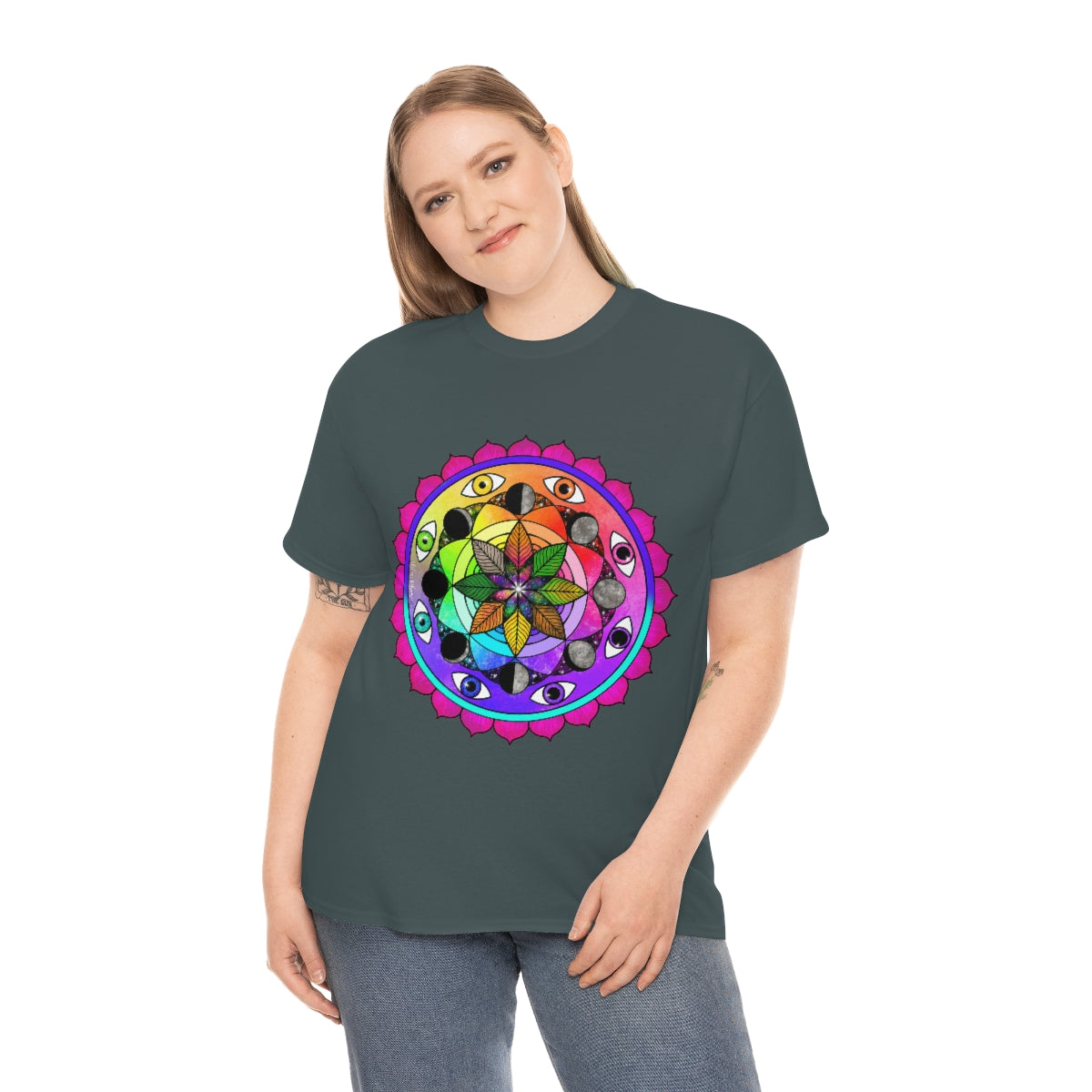 Rainbow Vision Mandala Cotton Shirt
