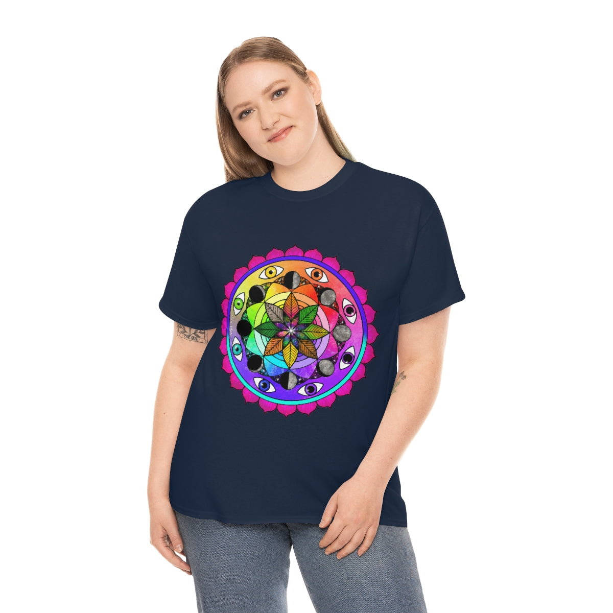 Rainbow Vision Mandala Cotton Shirt
