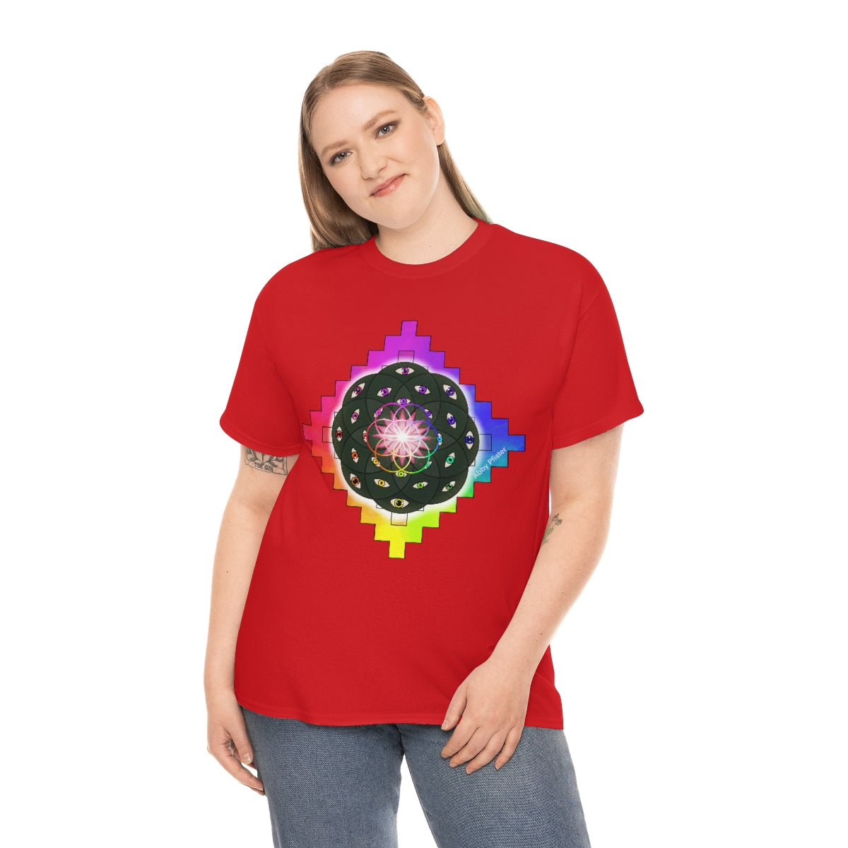 Geometric Cactus Heavy Cotton Tee