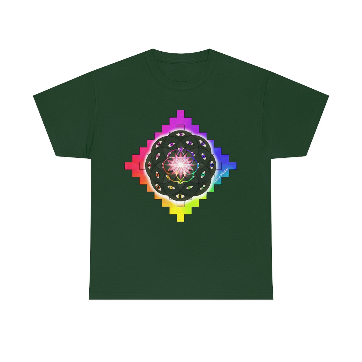 Geometric Cactus Heavy Cotton Tee