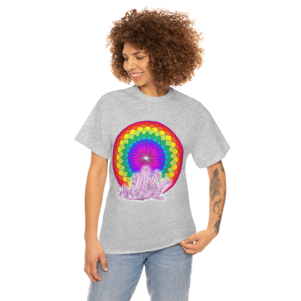 Crystal Mandala Cotton Shirt