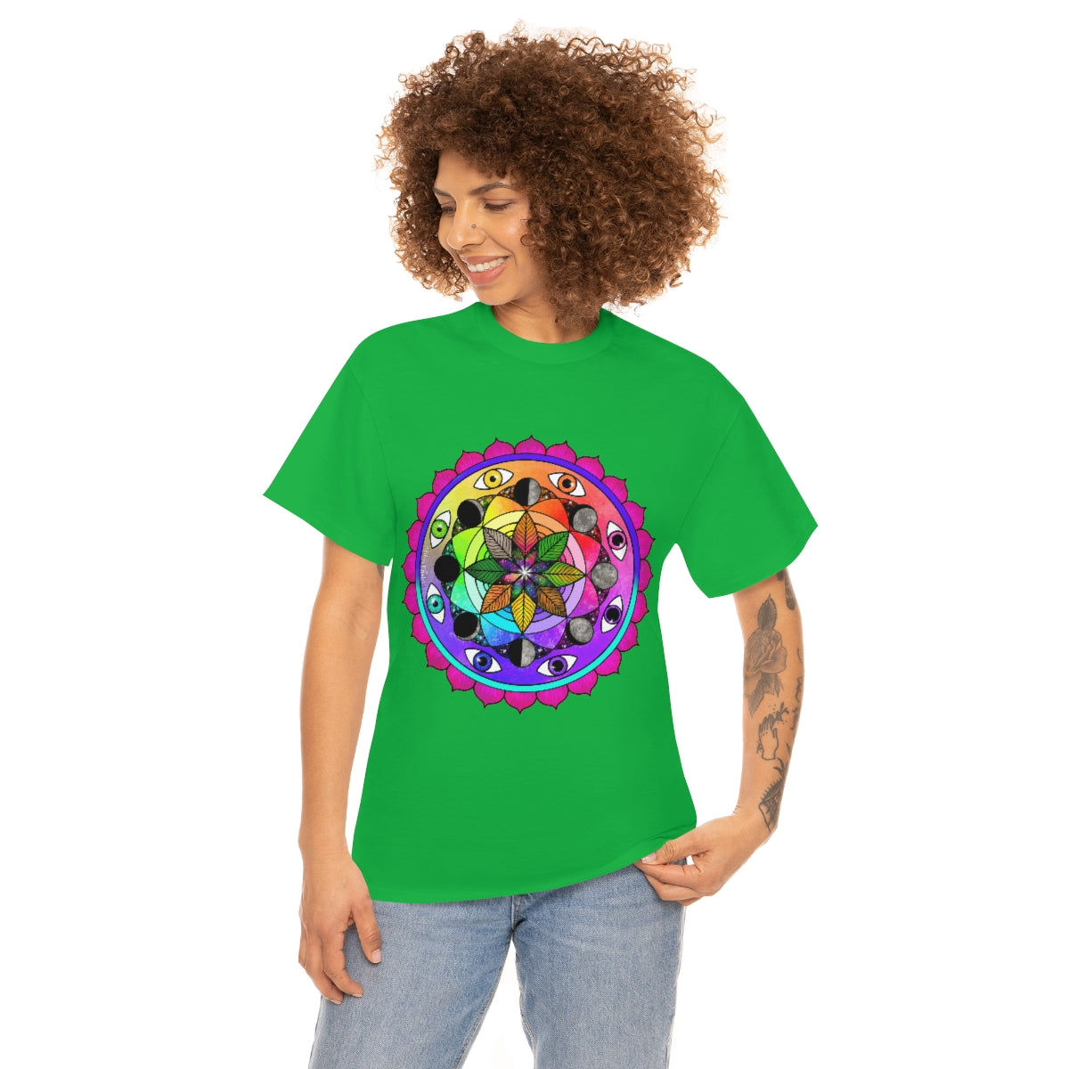 Rainbow Vision Mandala Cotton Shirt