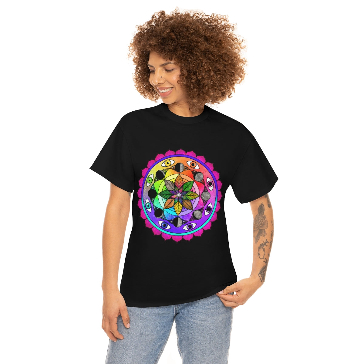 Rainbow Vision Mandala Cotton Shirt