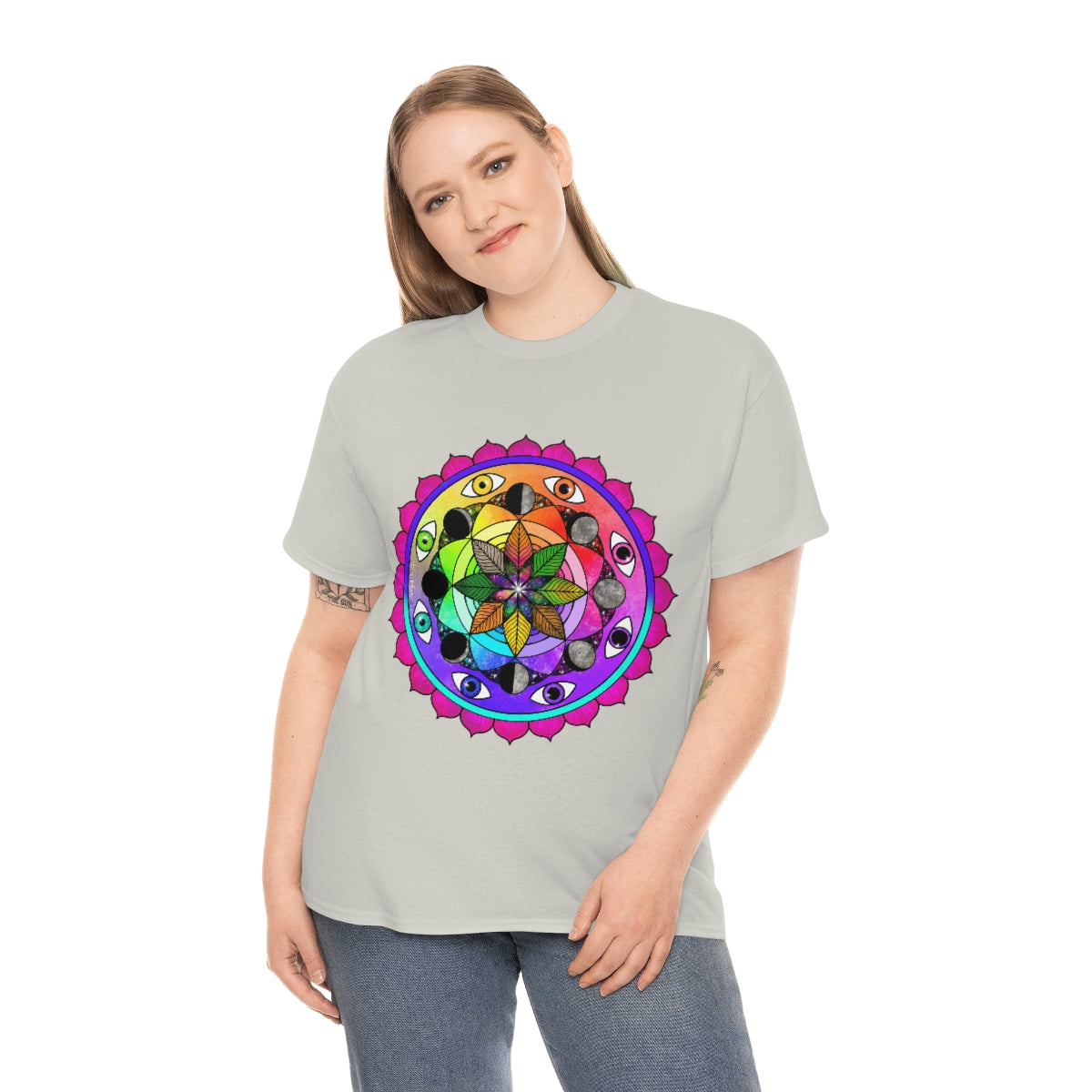Rainbow Vision Mandala Cotton Shirt