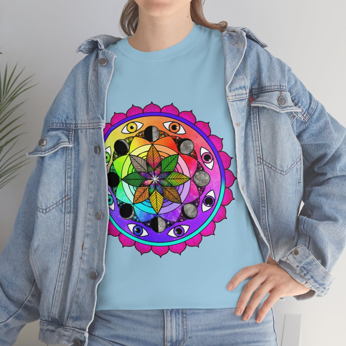 Rainbow Vision Mandala Cotton Shirt