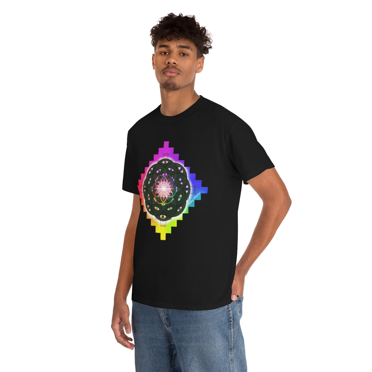Geometric Cactus Heavy Cotton Tee