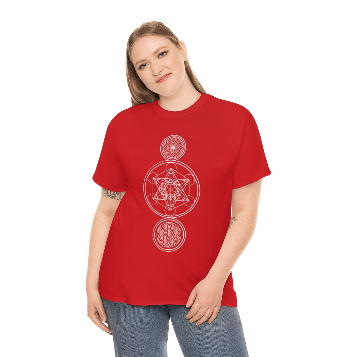 Sacred Geometry Black Cotton Shirt