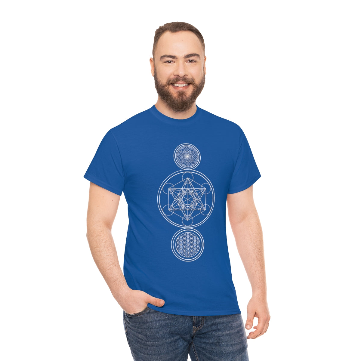 Sacred Geometry Black Cotton Shirt