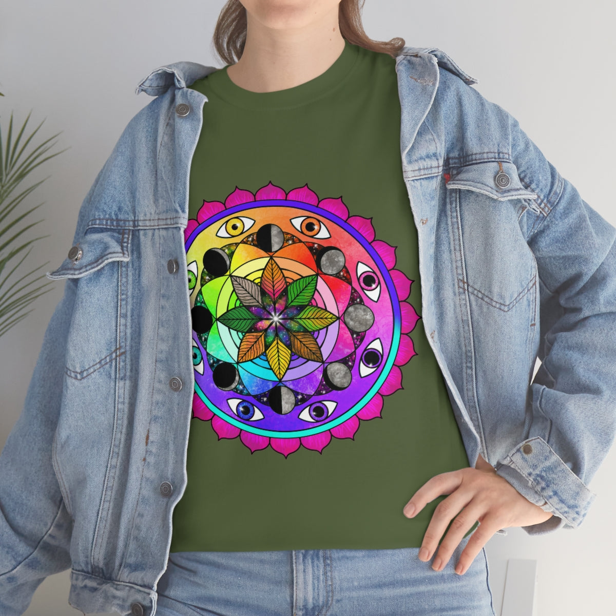 Rainbow Vision Mandala Cotton Shirt