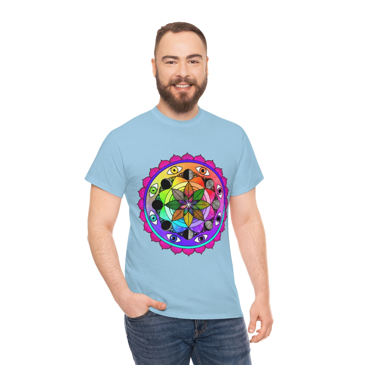 Rainbow Vision Mandala Cotton Shirt