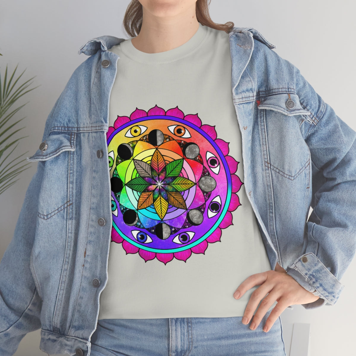 Rainbow Vision Mandala Cotton Shirt