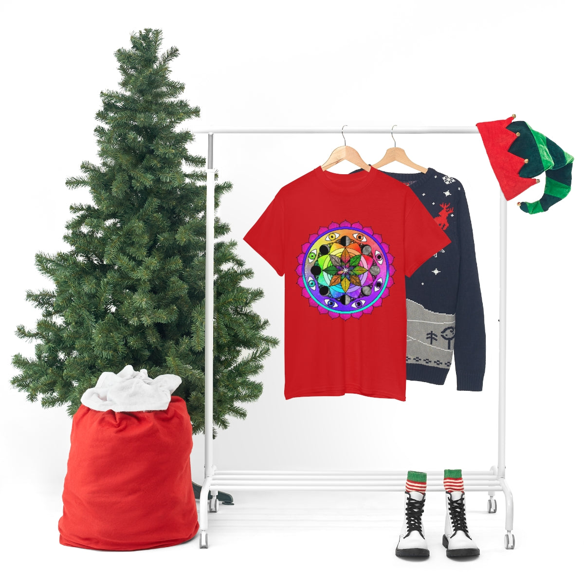 Rainbow Vision Mandala Cotton Shirt