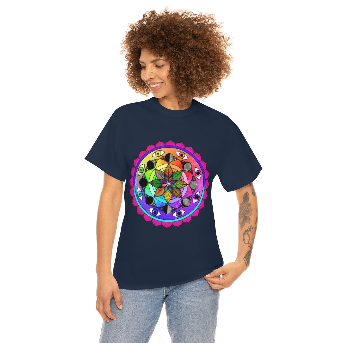 Rainbow Vision Mandala Cotton Shirt