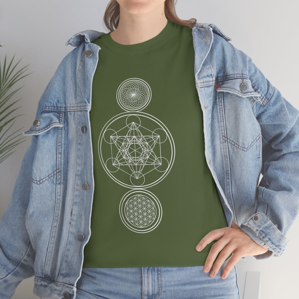 Sacred Geometry Black Cotton Shirt