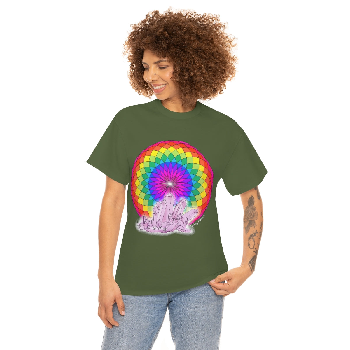 Crystal Mandala Cotton Shirt