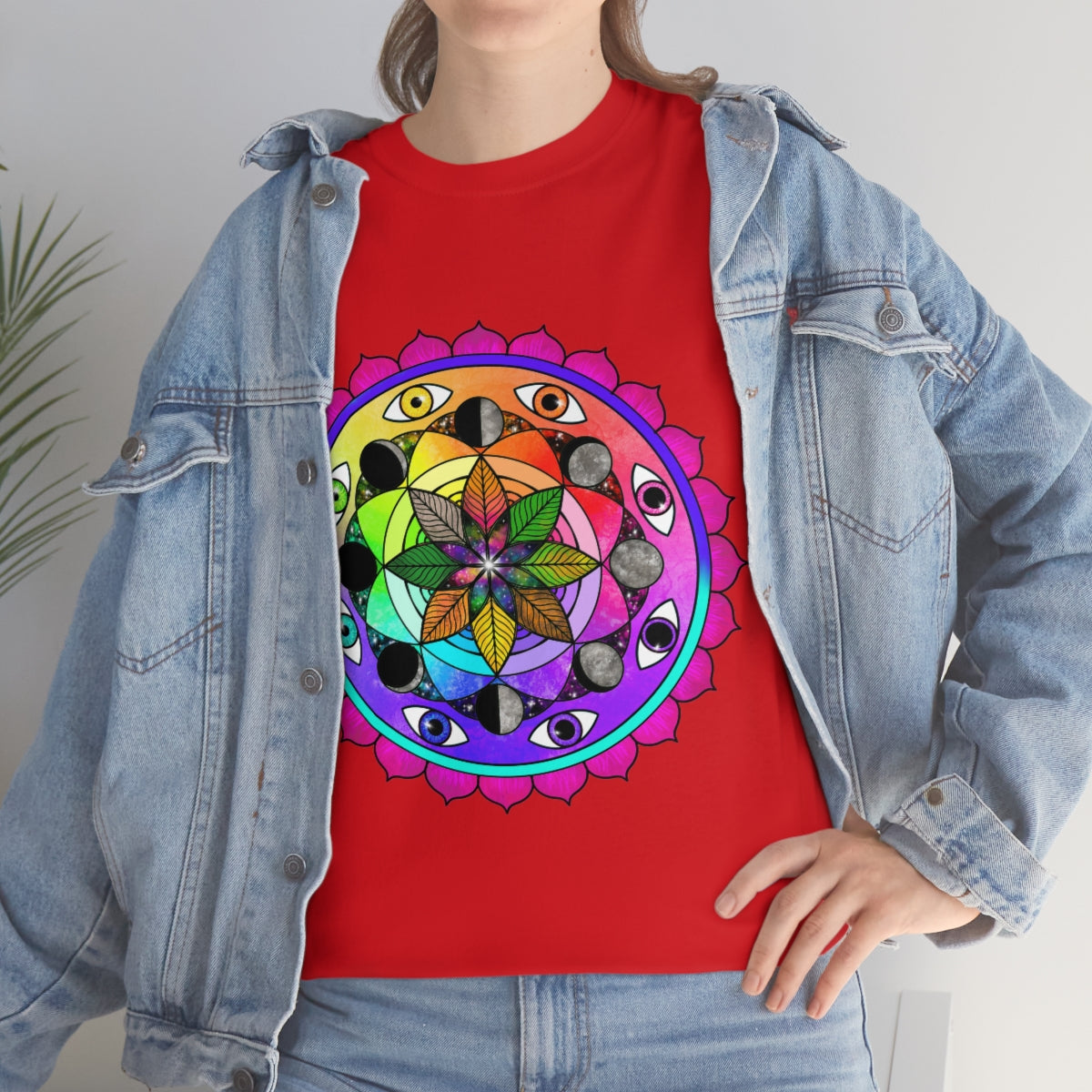 Rainbow Vision Mandala Cotton Shirt