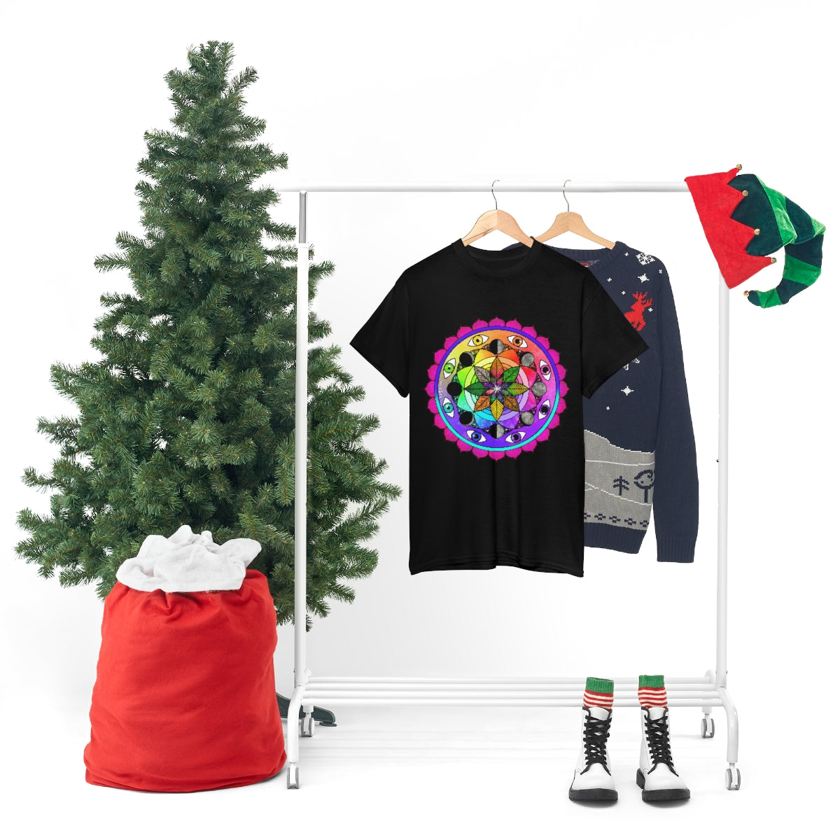 Rainbow Vision Mandala Cotton Shirt