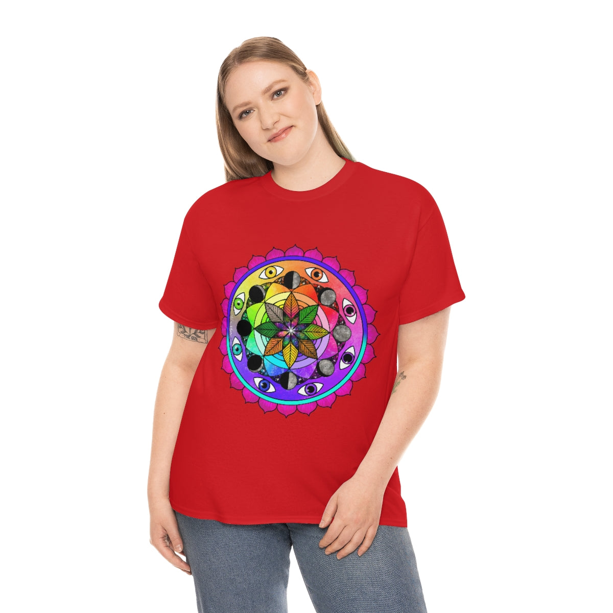 Rainbow Vision Mandala Cotton Shirt