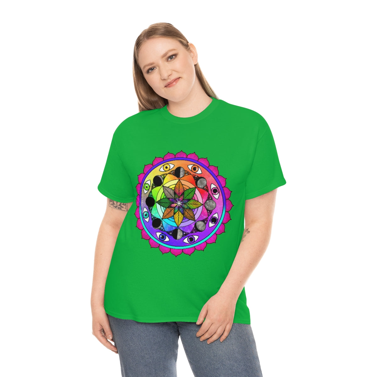 Rainbow Vision Mandala Cotton Shirt