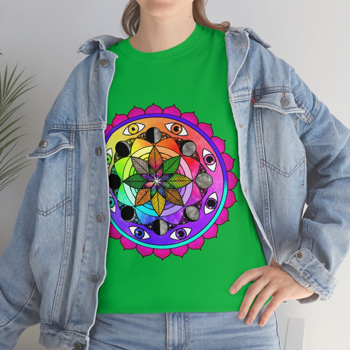 Rainbow Vision Mandala Cotton Shirt