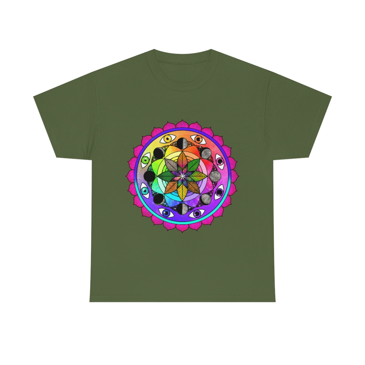 Rainbow Vision Mandala Cotton Shirt