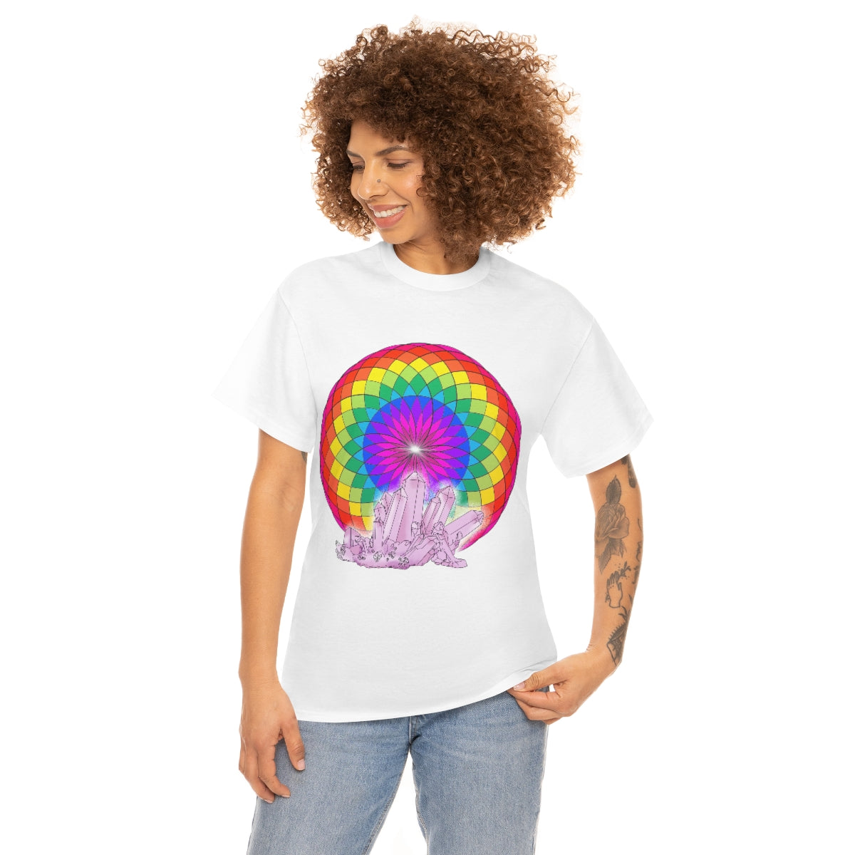 Crystal Mandala Cotton Shirt