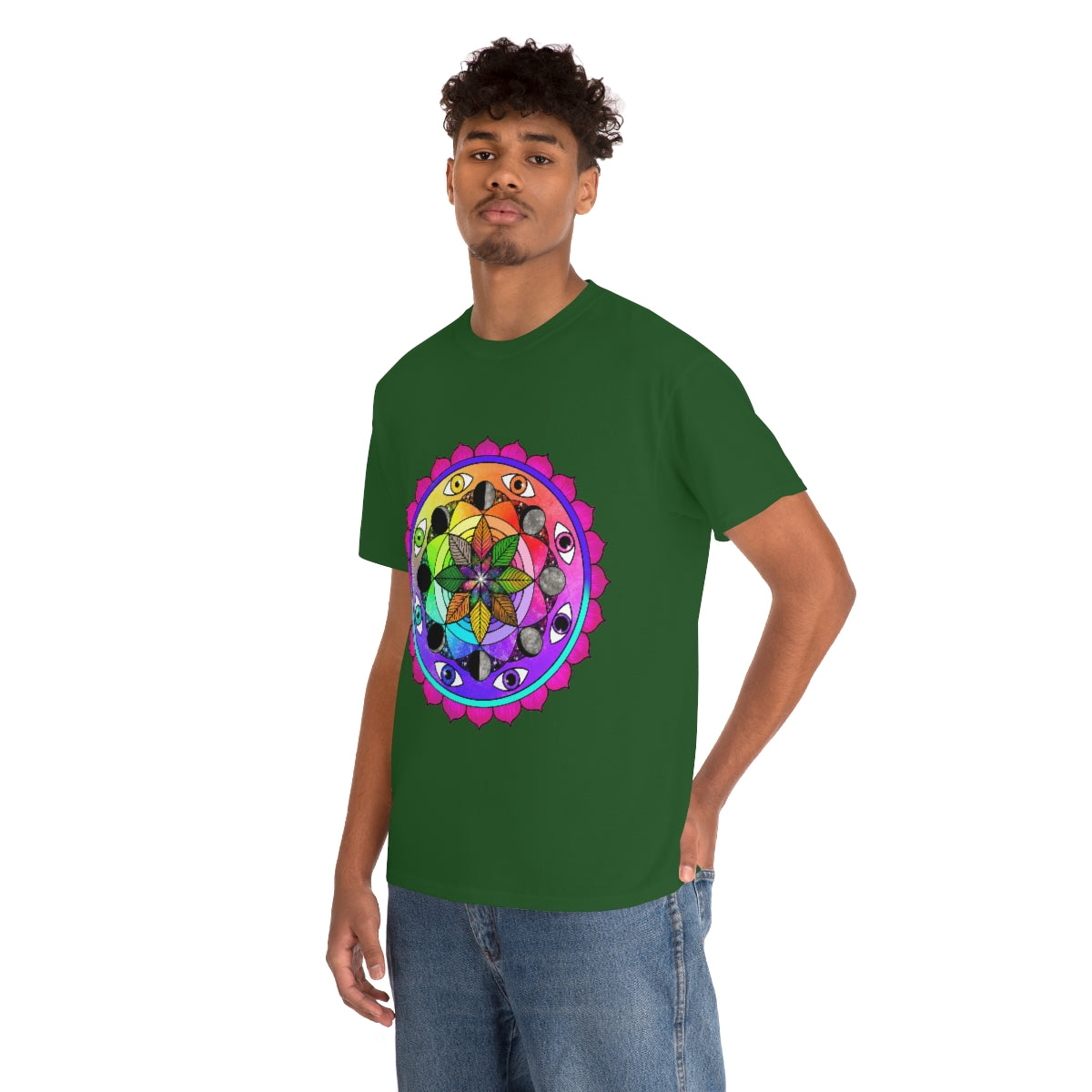 Rainbow Vision Mandala Cotton Shirt