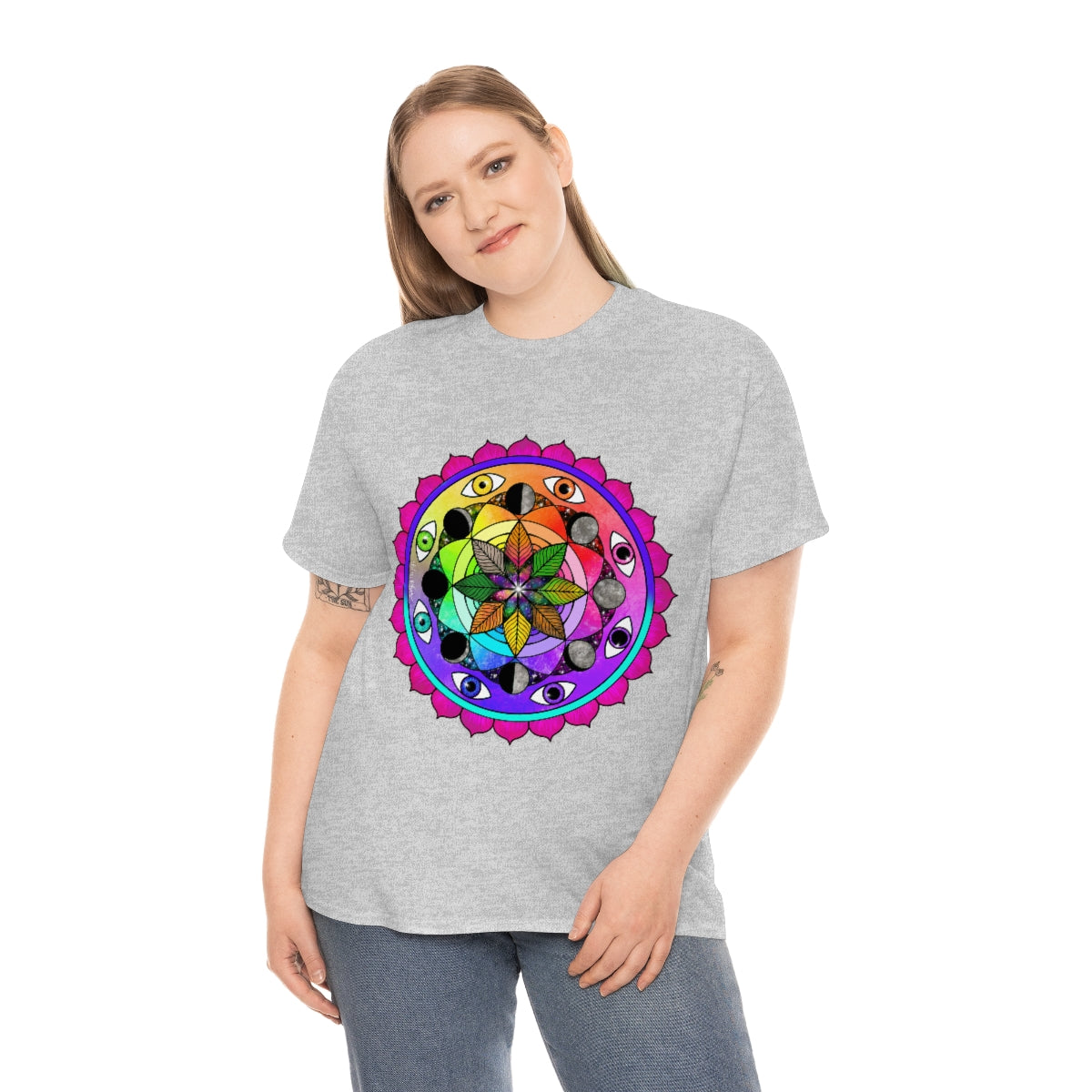 Rainbow Vision Mandala Cotton Shirt