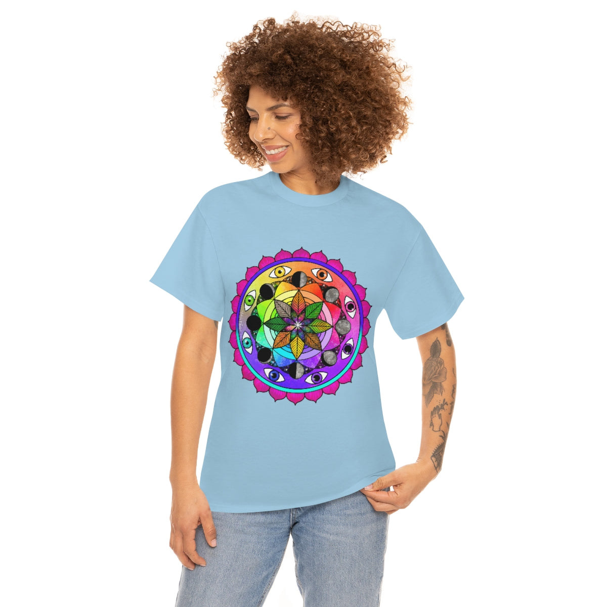 Rainbow Vision Mandala Cotton Shirt