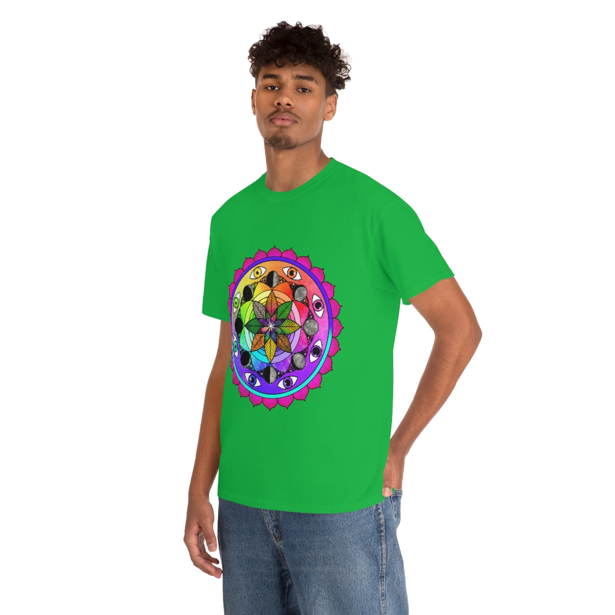 Rainbow Vision Mandala Cotton Shirt