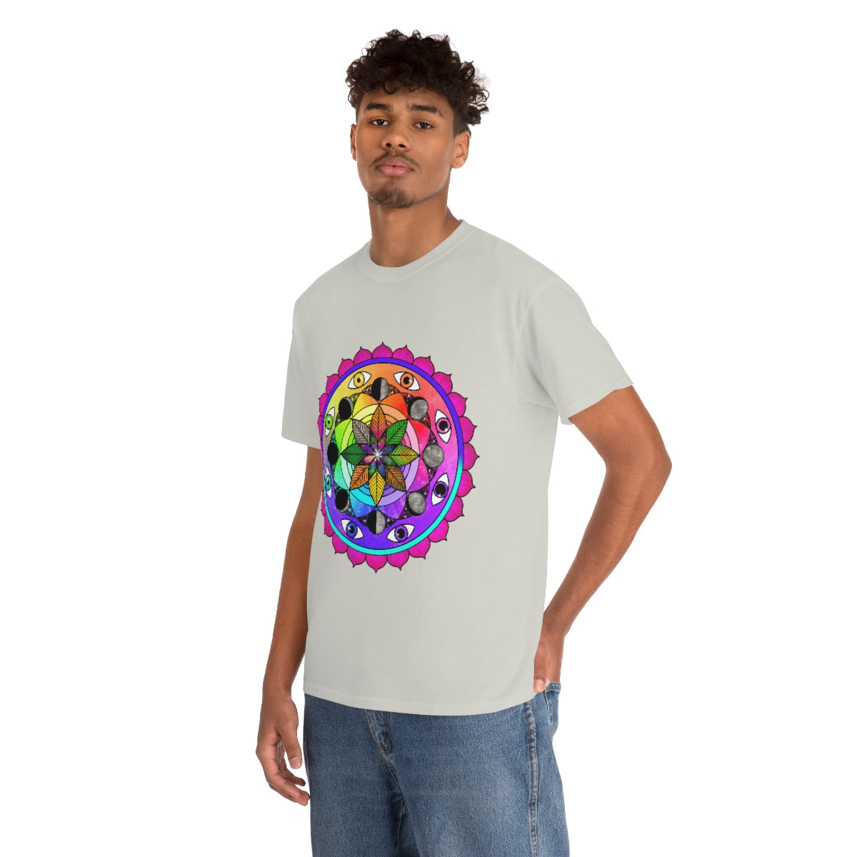 Rainbow Vision Mandala Cotton Shirt