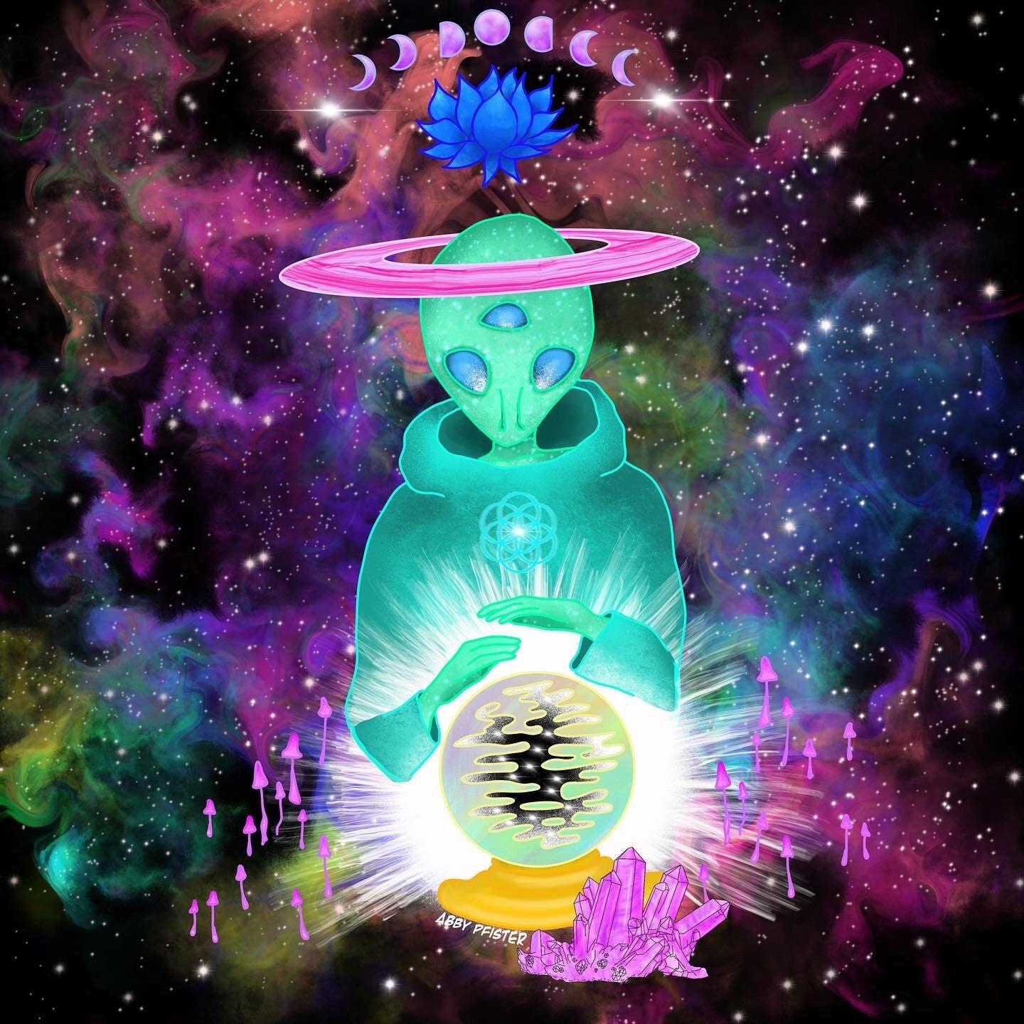 Ascended Alien Print 8x8