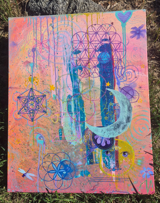 "Night and Day" Original Canvas Painting