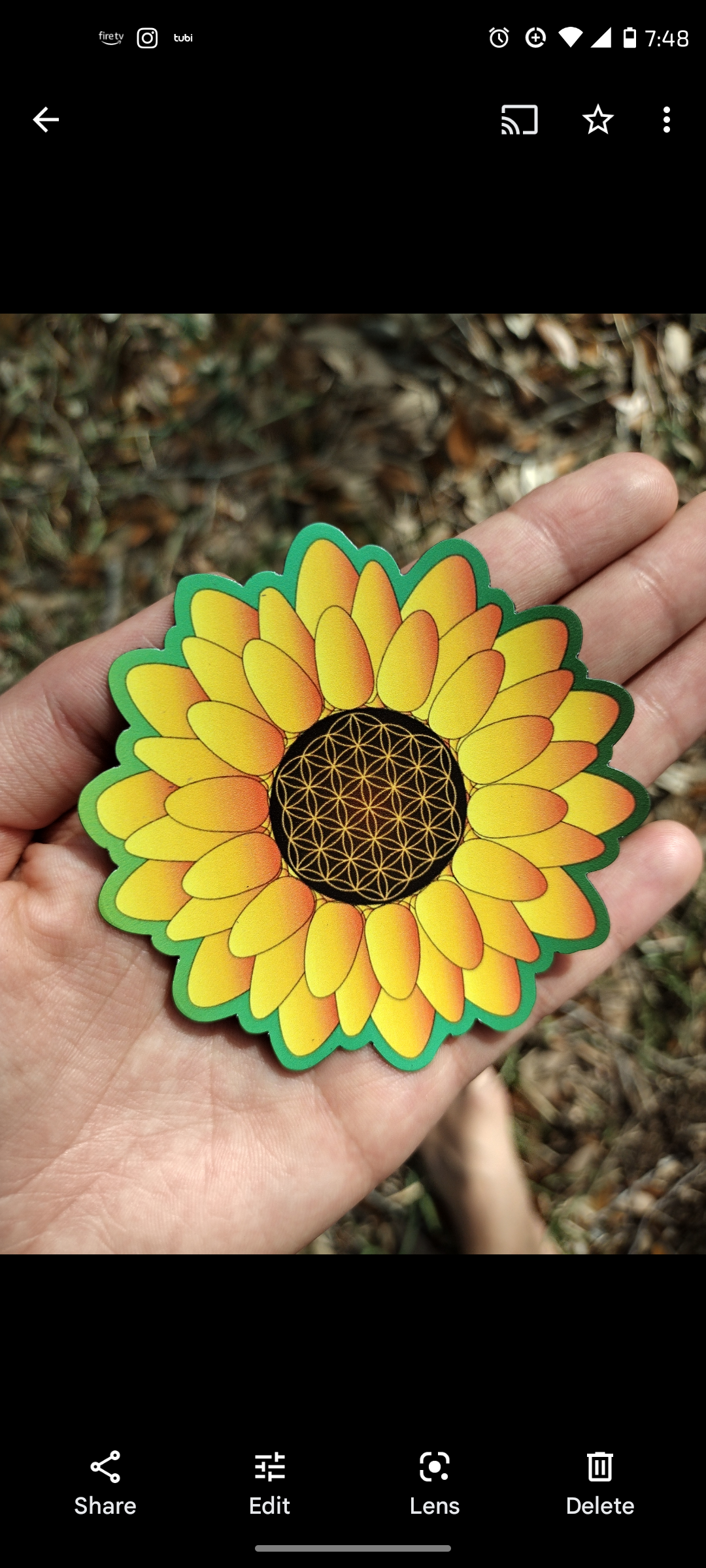 SunFlower of Life Magnet