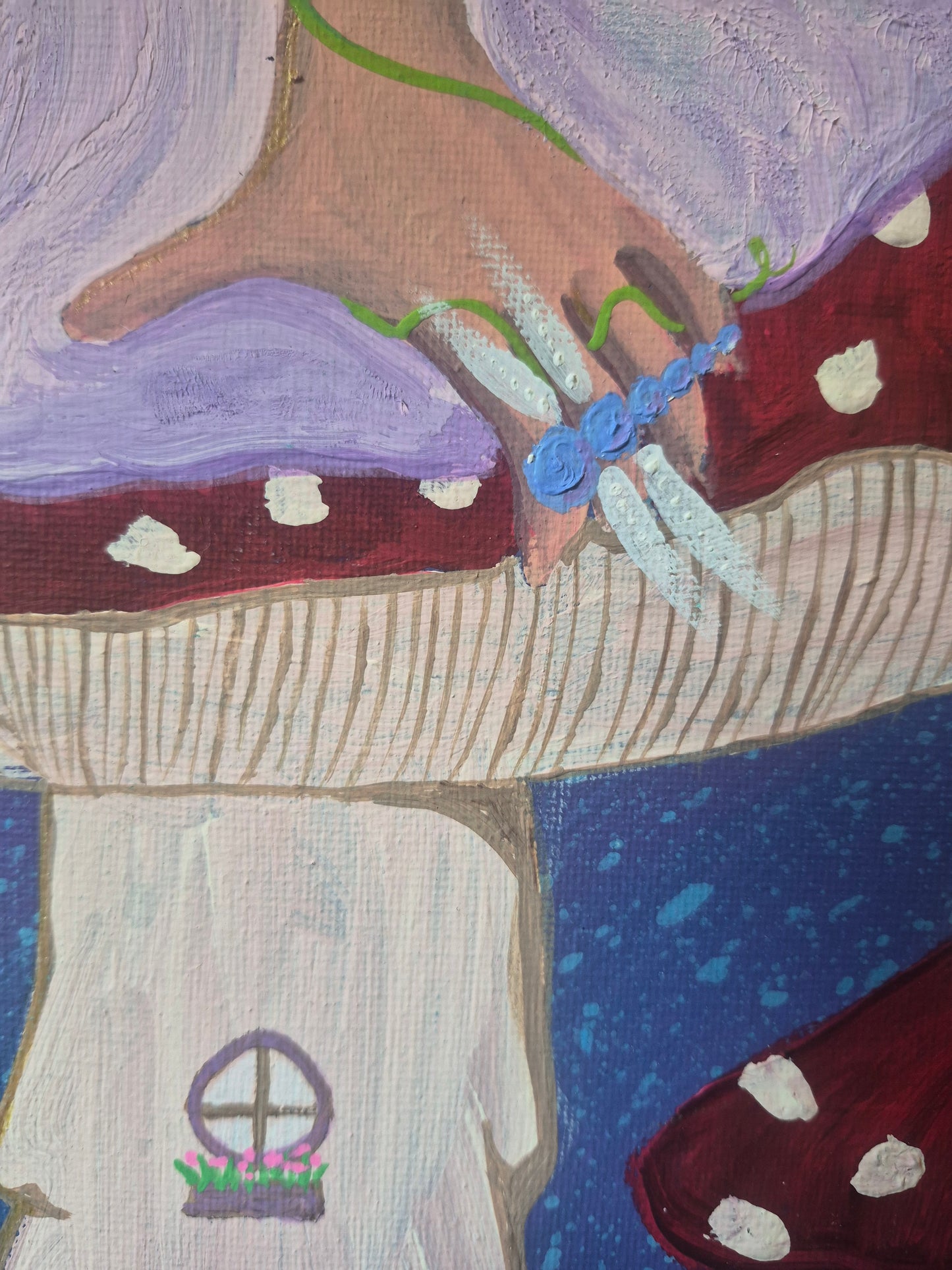 "Fairy Taking A Break" Original Canvas Painting