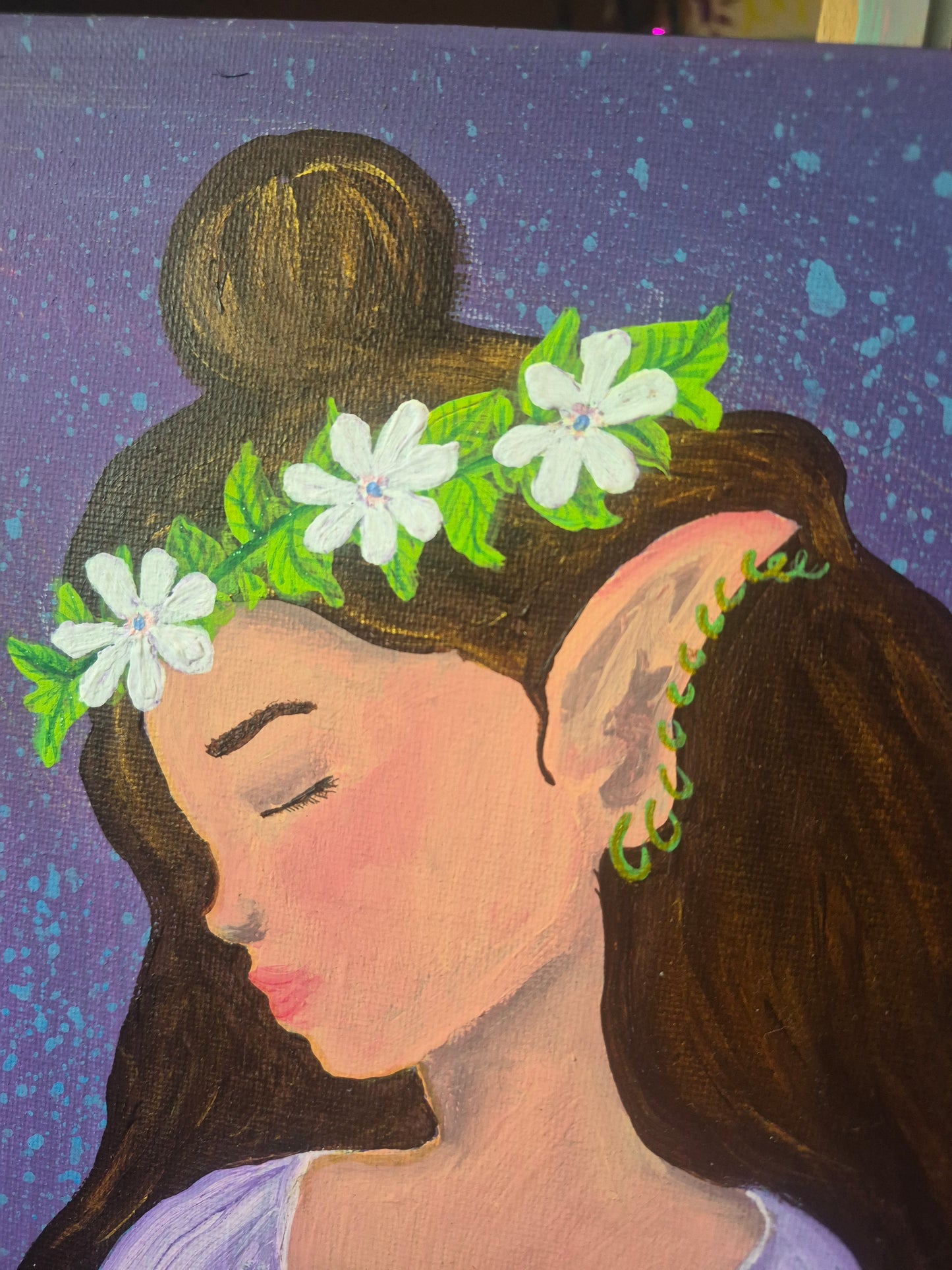 "Fairy Taking A Break" Original Canvas Painting
